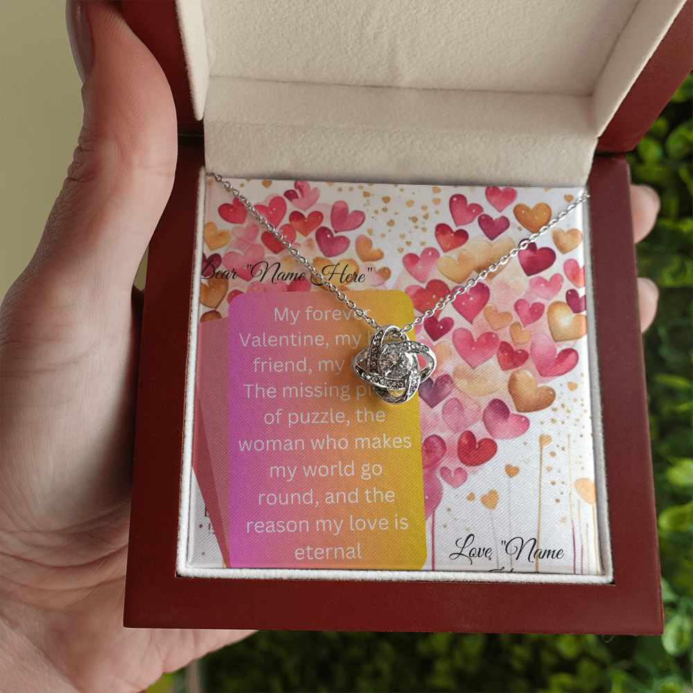 A Love Knot Story: Necklace with Custom Box