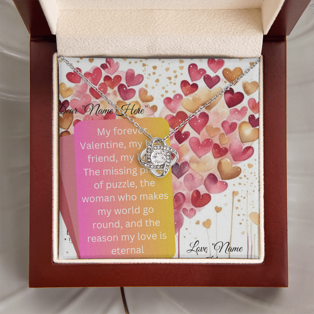 A Love Knot Story: Necklace with Custom Box