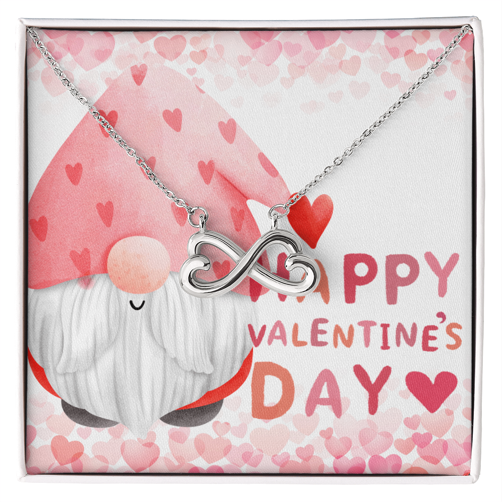 Gnome Sweet Gnome, You're My Valentine! Valentines Day Gift Necklace and Message Box.