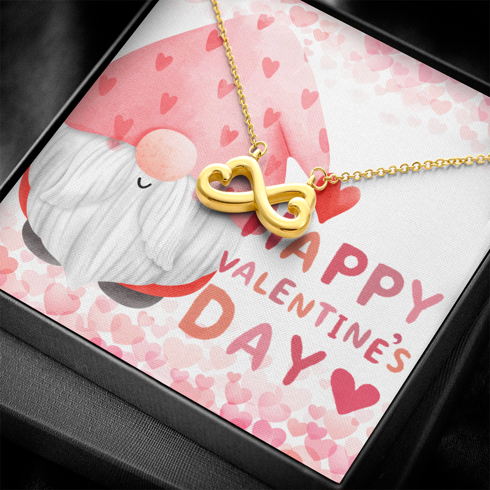 Gnome Sweet Gnome, You're My Valentine! Valentines Day Gift Necklace and Message Box.