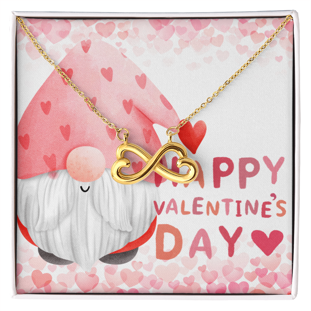 Gnome Sweet Gnome, You're My Valentine! Valentines Day Gift Necklace and Message Box.